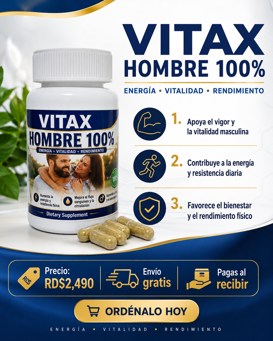 VITAX HOMBRE 100% frasco